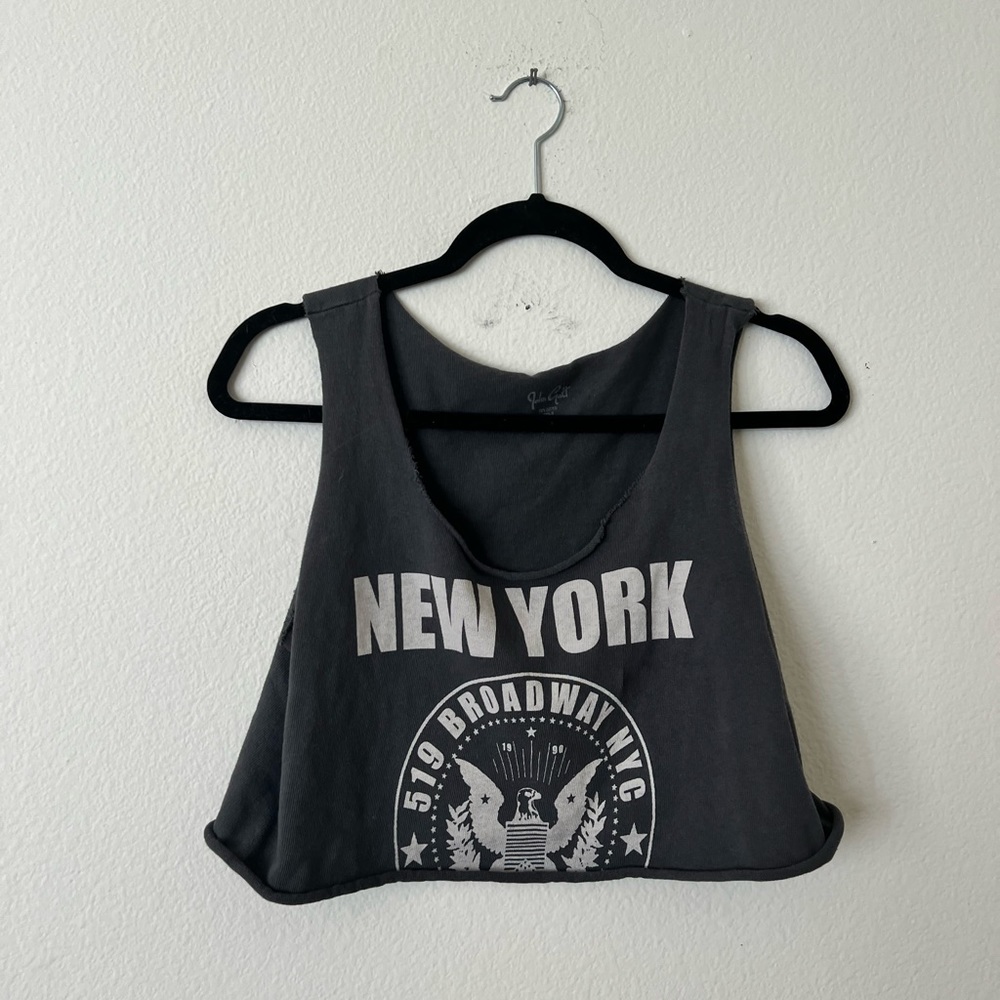 NWOT Brandy Melville John Galt Grey Crop Tank